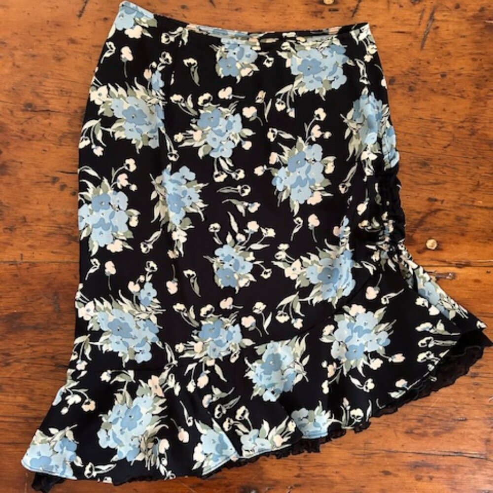 Vintage Betsey Johnson Floral Swiss dot skirt - Picture 2 of 16